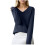 Damen-Strickpullover mit V-Ausschnitt, langärmelig 1