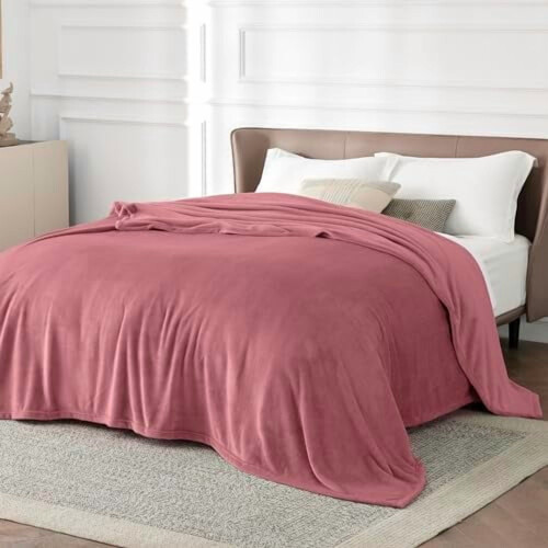 Mäkká flísová deka100% polyester108x90 palcov 1