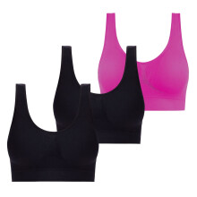 3balení dámských podprsenek bez kostic, prodyšná sportovní podprsenka, plus size, pohodlná sportovní podprsenka s plným košem, spodní