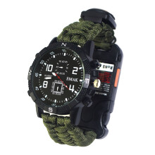 Multifunctioneel outdoorhorloge met LED-zaklamp, kompas en