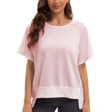 Damemote T-skjorter med rund hals og ermer Sommerlig loungewear-treningsdrakt
