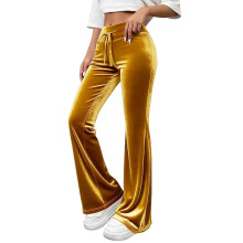 Pantaloni drepți slim Kukoosong pentru femei, pantaloni sport casual cu talie elastică în culoare solidă pentru femei, pantaloni lungi, pantaloni