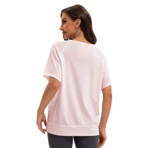 Γυναικεία T-shirts με στρογγυλή λαιμόκοψη και μανίκια, καλοκαιρινή φόρμα 2