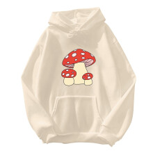 Hoodies för kvinnor och flickor Söt svamphuvtröja för tonårsflickor Rundkragetröjor