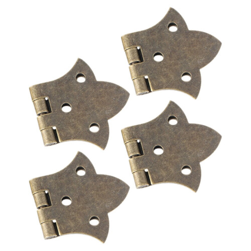 Charnière papillon pour bijoux, bronze imitation or, 4 pièces