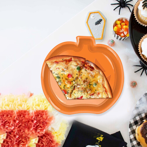 Halloween Serving Trays – Pumpkin, Ghost & Bat Design, PET, Multi-Size, for Fall Parties 2