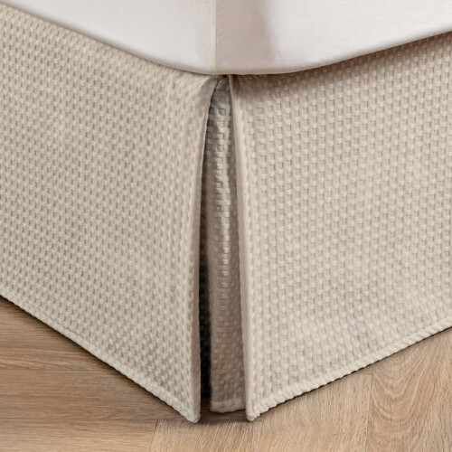 Waffelpiqué-Bettrock, 35,5 cm Fallhöhe, Polyester 1