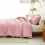 Pink Queen Comforter Set Breathable Quilted 3-Piece 4