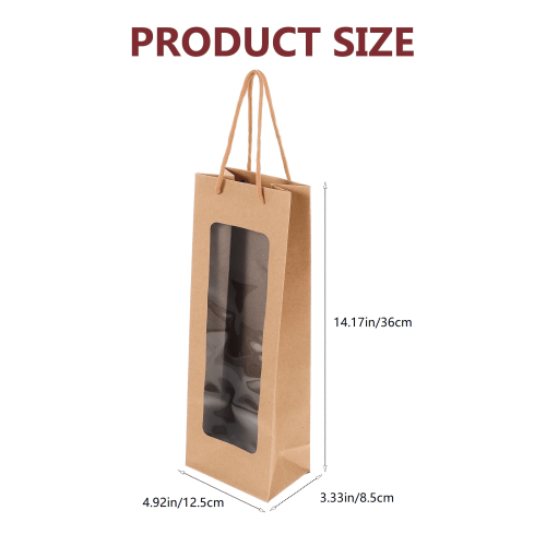 Vinpresentpåsar med fönster4-pack4färger 2
