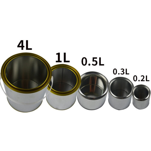 Empty Paint Tins with Lids Silver 8 x 8 x 7.5 cm 6 pcs 1
