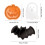 Δίσκοι σερβιρίσματος Comefolife για το Halloween: Πλαστικά πιάτα κολοκύθας, νυχτερίδας και 8