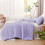 Ensemble de couette lavande violette, taille standard, 3 pièces, style bohème uni 5