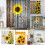 Duschvorhang mit Sonnenblumenmuster - Polyester, blickdicht, 12 2
