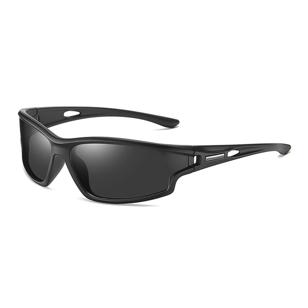 Black Polarized Bifocal Reading Sunglasses For Men And Women, Wrap Around Design With Builtin 150X Readers