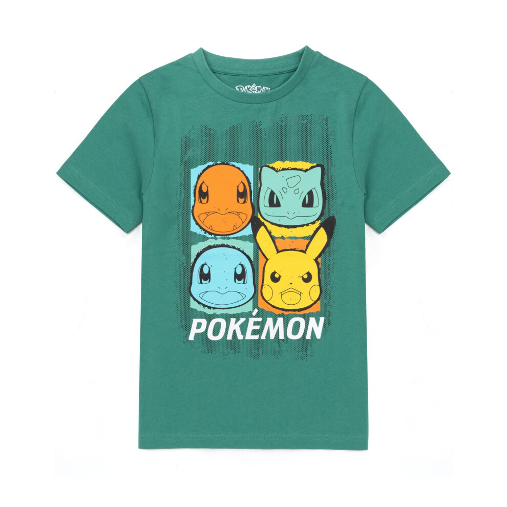 Pokémon Pokemon Boys Characters T-Shirt Green