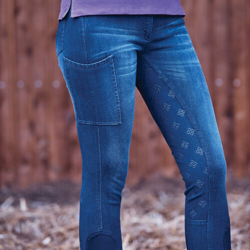 Dublin (16 UK, Light Blue) Dublin Womens/Ladies Shona Denim Breeches 2