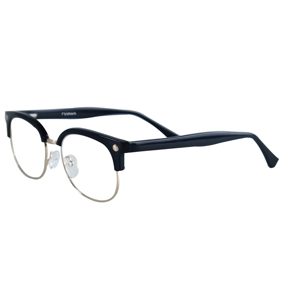 Blue Light Blocking Reading Glasses with Anti Glare, Spring Hinge Comfort, UV Protection, 0 Diopter