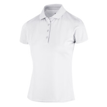 (16 UK, White) Island Green Womens/Ladies Classic Micro Pique Golf Polo Shirt