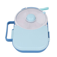 Snack Rotating Container Portable Lunch Box Blue
