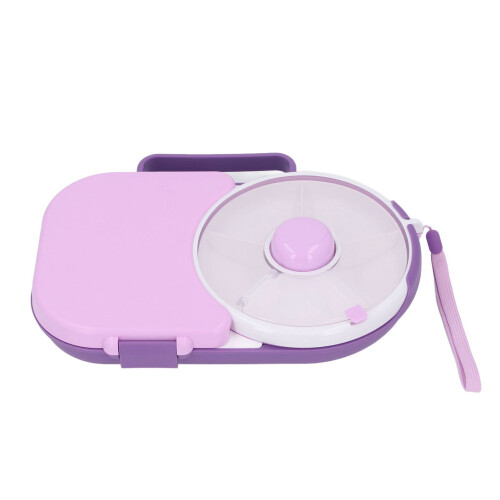 Purple Portable Rotating Snack Flip Lunch Box 1