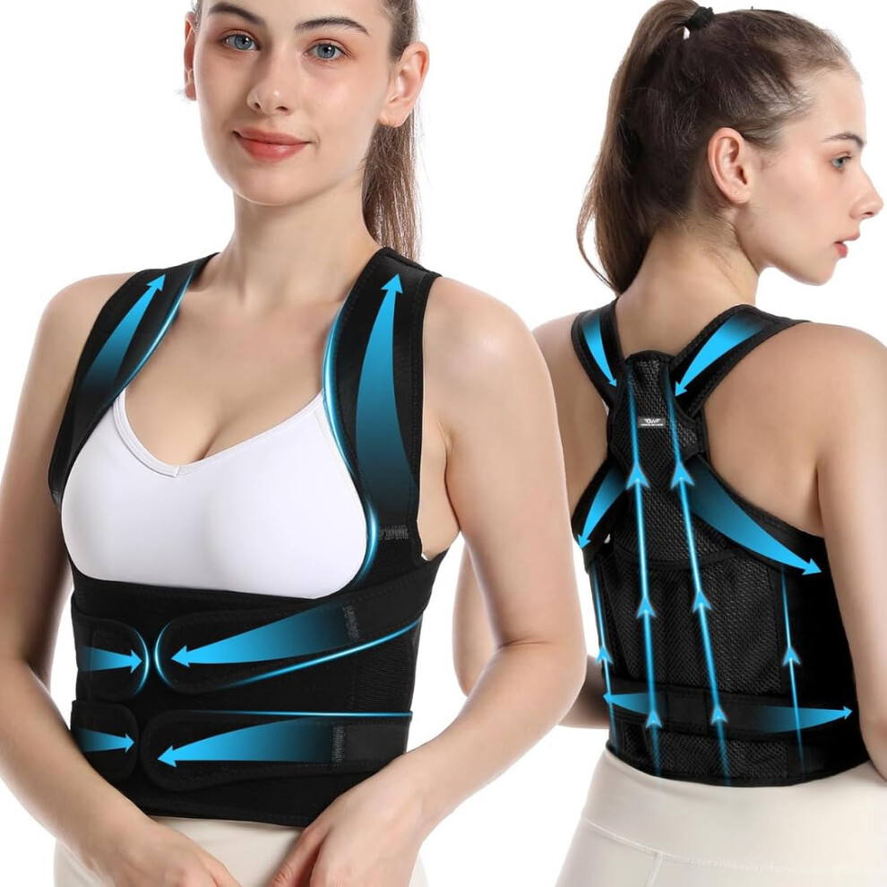 Posture Corrector for Women and Men Small Back Brace for Upper and Lower Back Pain Breathable