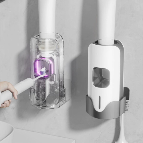 Automatic Toothpaste Dispenser with Smart Sensor, Wall Mounted Panda White Electric Squeezer for Bathroom 1