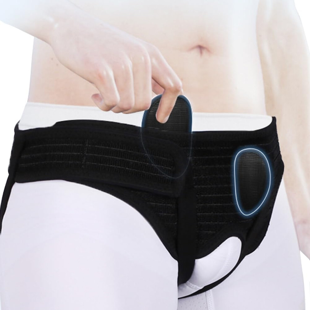 Post Surgical Abdominal Binder for Men Small, Adjustable Compression with Discreet UnderClothing Support