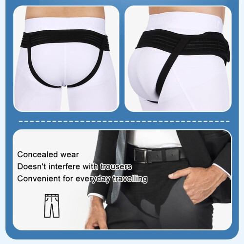 Post Surgical Abdominal Binder for Men Small, Adjustable Compression with Discreet UnderClothing Support 1
