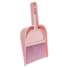 Kids Broom and Dustpan Set Compact Mini Design for Toddlers, Home, Office, Car, Pink
