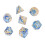 Ensemble de 7 dés polyédriques en résine, taille standard, bleu et doré 10