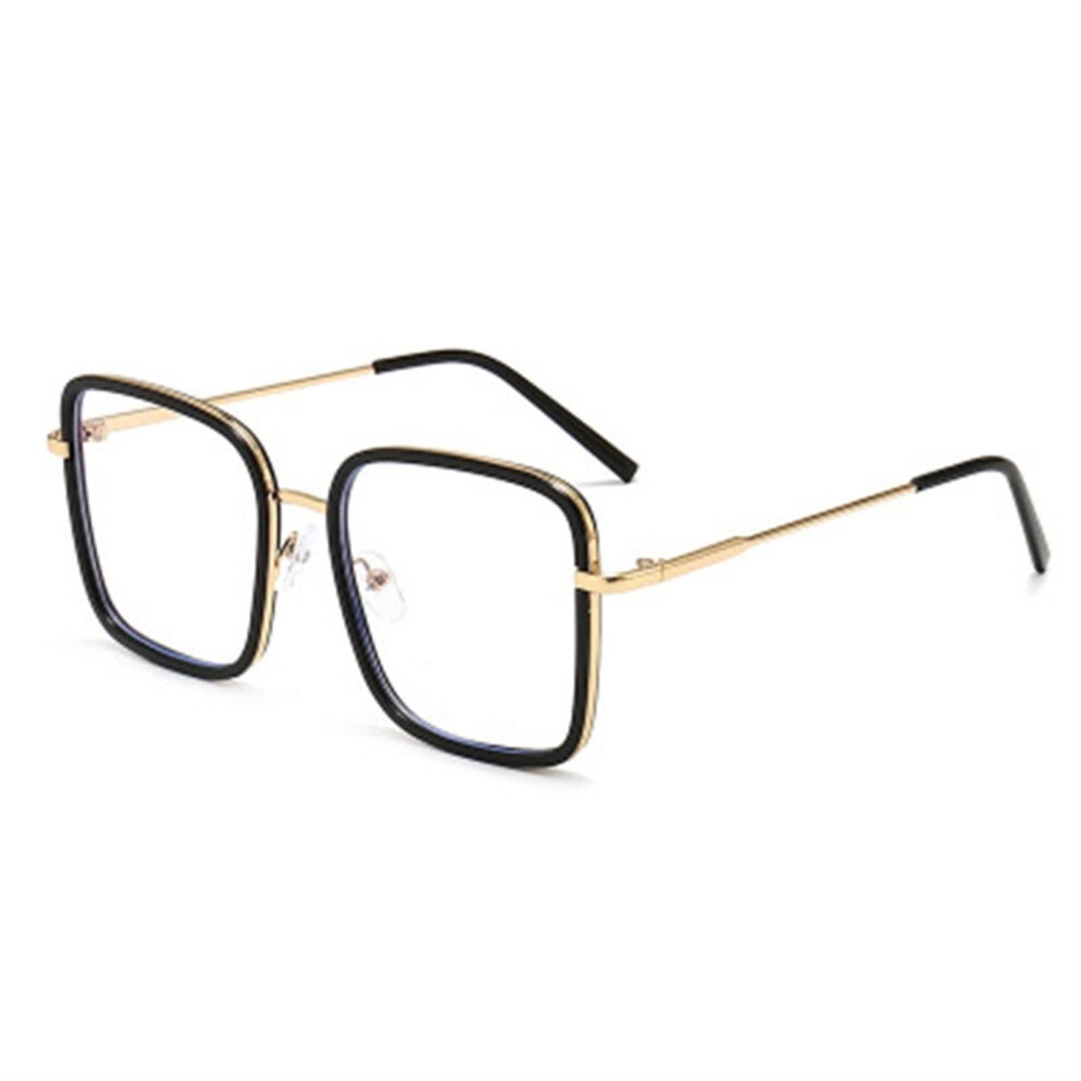 Black/Blue/Light Reading Glasses +2.5 Frame, Blocking Oversized Square Lens For Clear Vision