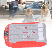Musical Rhythm Game Machine Handheld Red 11x3x15cm Stress Relief Puzzle