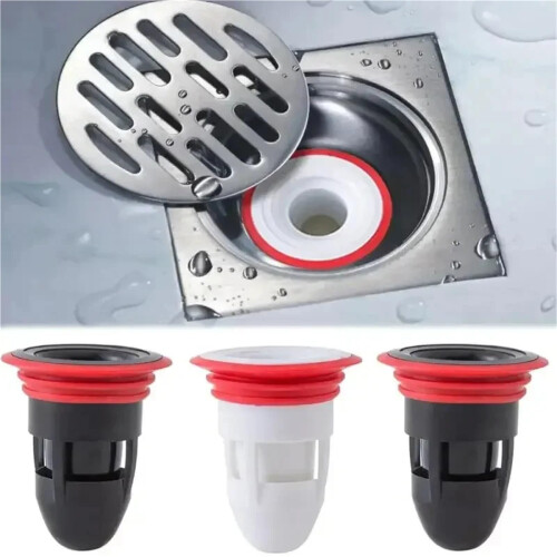 2pcs Black Floor Drain Core AntiOdor and Pest Control for Bathroom Sewer Deodorization 2