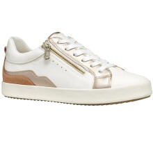 (3 UK, Optic White/Nude) Geox Womens/Ladies D Blomiee Suede Trainers