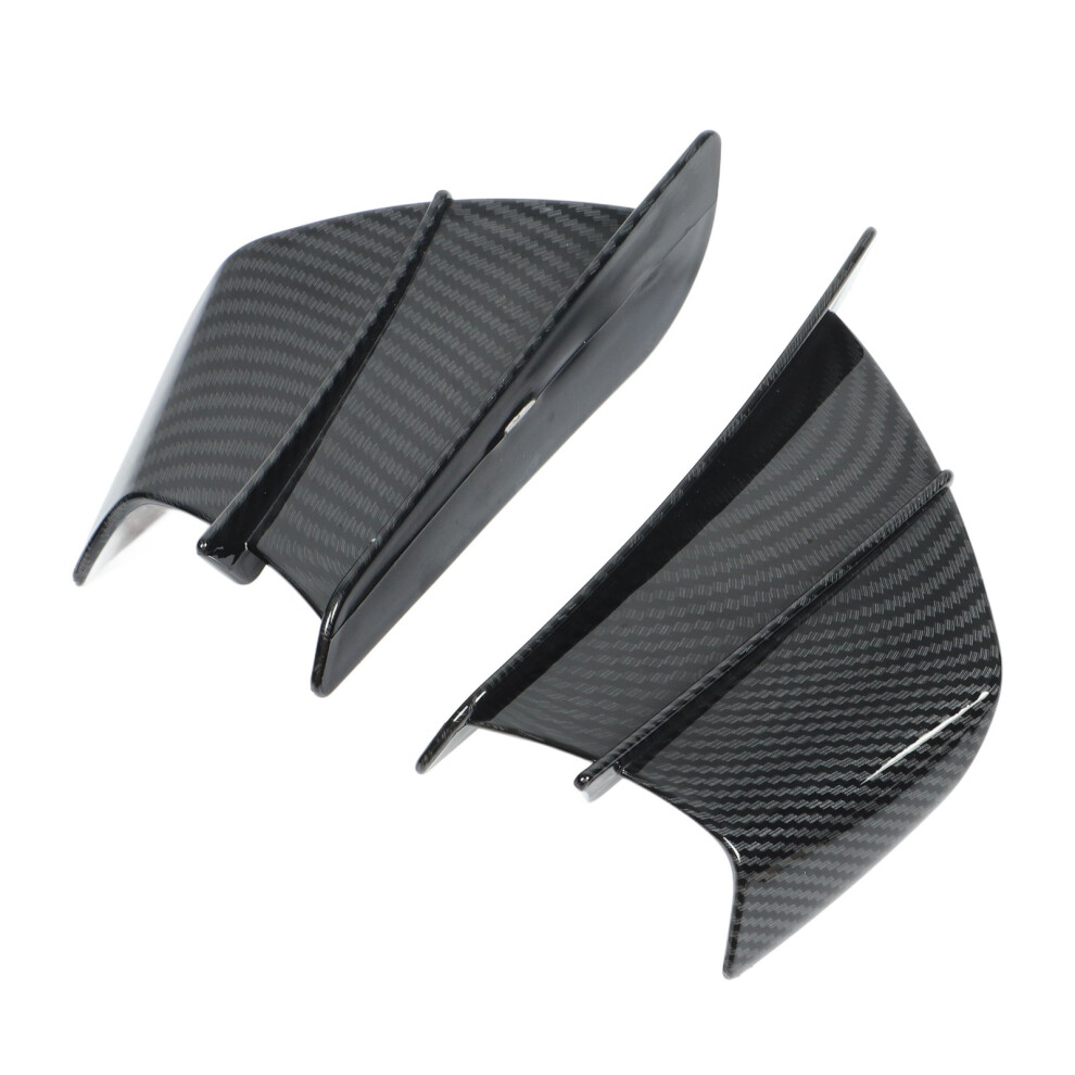Motorcycle Carbon Fiber Style Winglets Universal Fit Glossy Finish 7901384081643