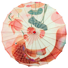 Paper Umbrella 32 Inch Japanese Oil Paper Parasol with Bamboo Handle for Dance and Photography