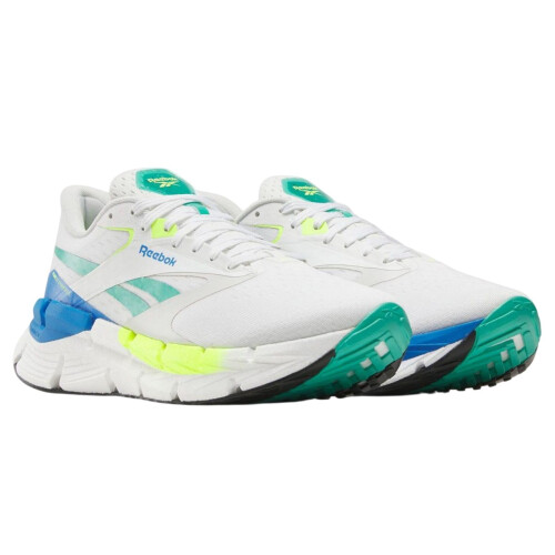 Reebok (8.5 UK, White/Yellow) Reebok Mens FloatZig Symmetros Trainers