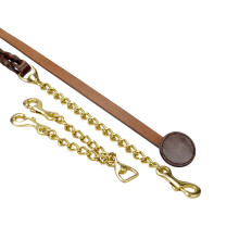(One Size, Oak Brown) John Whitaker LCL Leather Horse Lead Rope