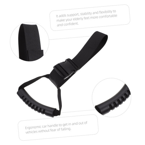 Adjustable Car Safety Handle with Ergonomic Nonslip Grip for Elderly Vehicle Support 1