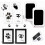 Tassavtrycksfärgdyna för hundar – 10-delars Clean Touch-set 1