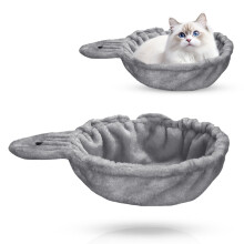 Hængekøjekurv til kradsetræ til store katte, grå