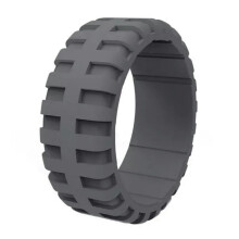 EASTIN Anillo de dedo Anillo de goma Anillos de silicona Patrón de neumático Boda Hombres Transpirable-01verde-10