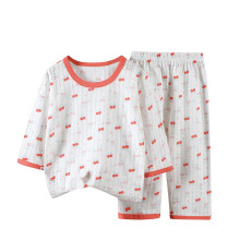 Stort sett med loungewear for barn, lett, pustende, langermet pysjamasantrekk for gutter og jenter, 8–12 år, hjemmelekklær
