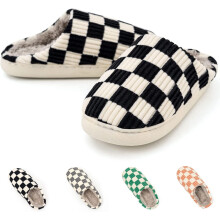 Pantoufles d'intérieur douillettes pour femmes avec mousse à mémoire de forme et doublure en fausse fourrure – Chaussures chaudes et moelleuses