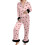 Dame flannel pyjamassæt med sløjfeprint, 2 dele 1