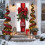 Cortina de Natal 3D com Laço, 70,87 x 35,43 polegadas - Capa Decorativa para Porta de Entrada, Varanda e Decorações de Natal 7