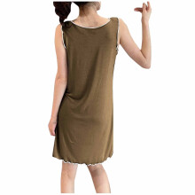 Camisón largo sin mangas con cuello en V para mujer, tallas grandes, con tejido refrescante y corte holgado, tallas M-2XL