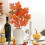 Artificial Maple Leaves Bundle – Faux Fall Decor for Thanksgiving Table Centerpieces, Style A-Red 7