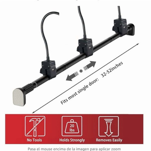 Support de guirlande pour porte d'entrée – Réglable 32–52 pouces, 2