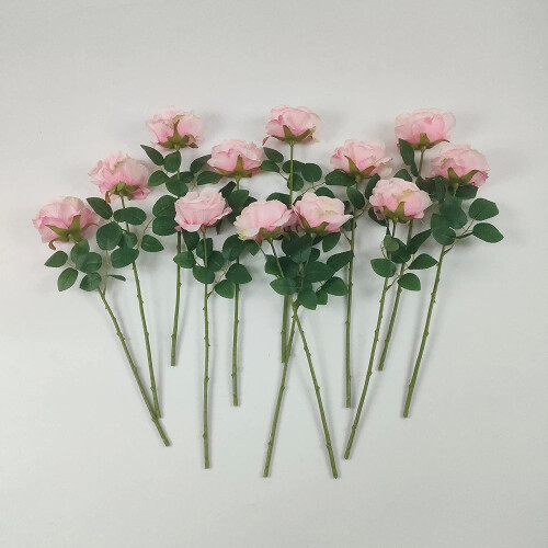 Black Artificial Roses – 12 pcs, 4" Silk & Plastic Stems 2
